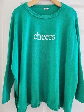 Mersea Women Catalina Green Holiday sweater Oversized lagenlook one size fit all